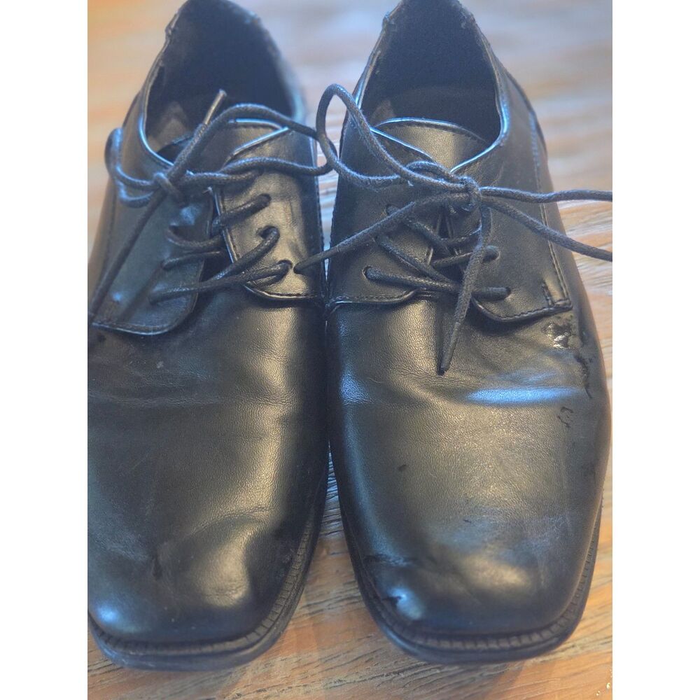Perry Ellis Portfolio, Boys Size 5, dress shoes, black